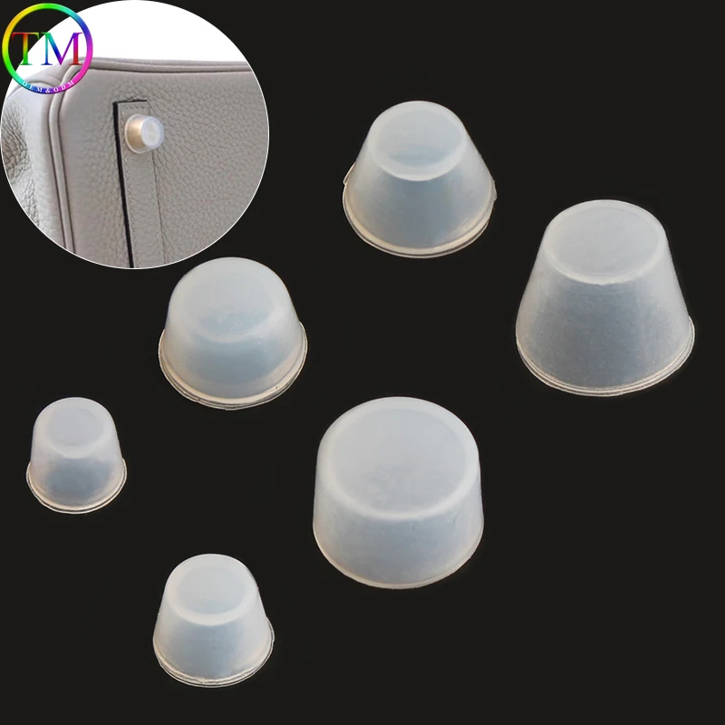 100/300/500PCS Custom Dustproof Silicone Lock Protective Cover Magnet Seal Protective Caps Leather Bag Spike Feet Silicone caps