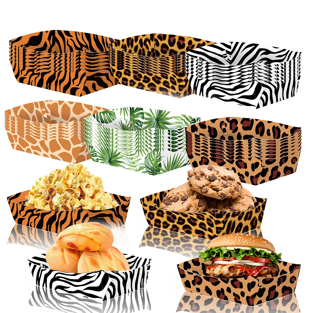 Leopard Birthday Party Decoration Leopard Print Disposable Tableware Plates Leopard Print Latex Balloon Cheetah Shaped Balloon