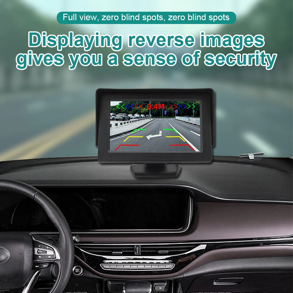 HD CCD Car Rear View Camera 3 In 1 Parking Radar Detector Sensor LED Night Vision IP67 Waterproof Reverse Camera 170 degree