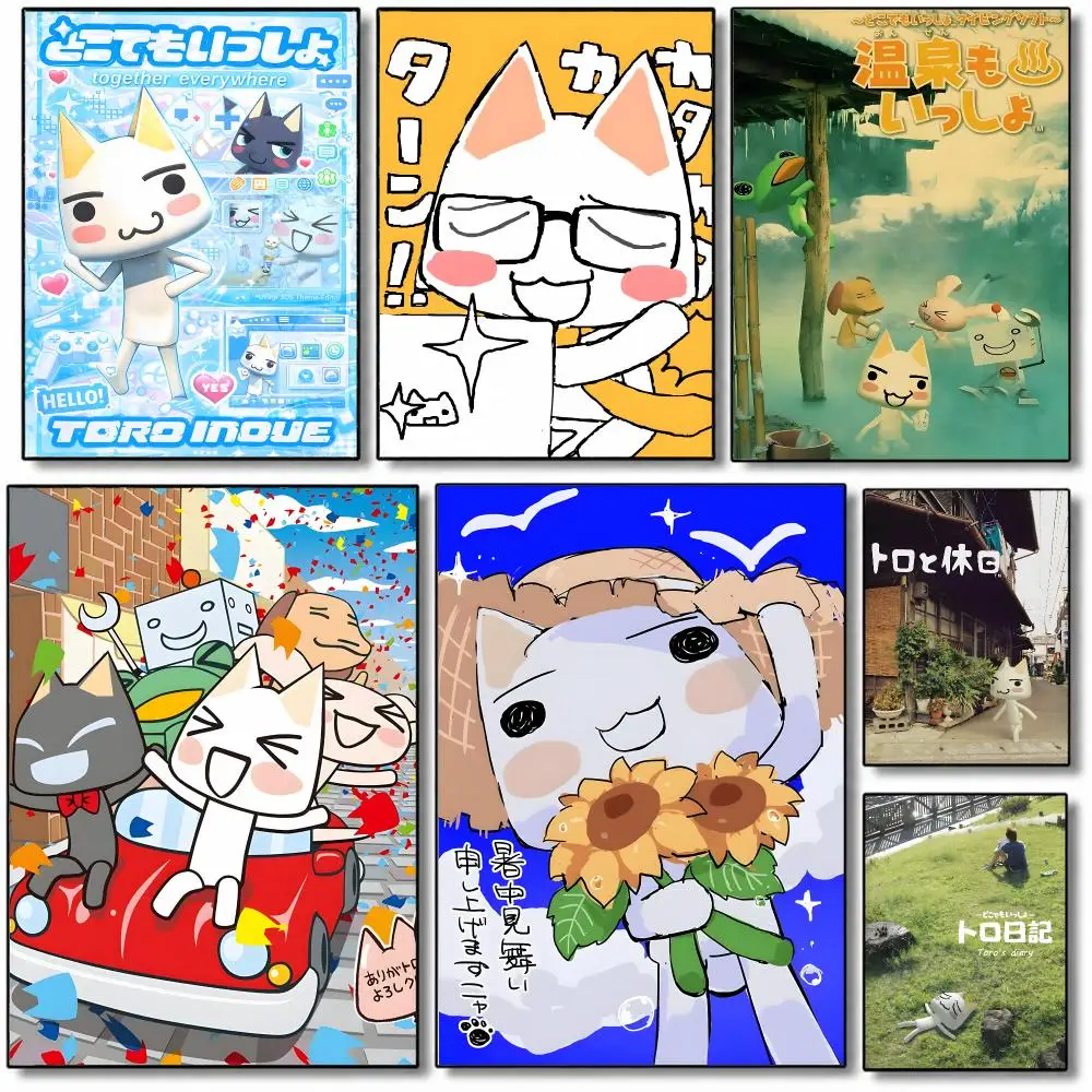 Inoue toro CUTE Cat Poster Fancy Poster American Film Mural Home Childrens Room Wall Decor Print