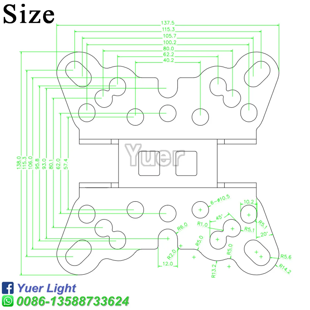 Imagem -03 - Yuer-alumínio Folding Lamp Gancho para Mover Luzes Principais 200kg Peso Rolamento 4560 mm Diâmetro do Tubo Grampos Dobráveis Turr Acessórios