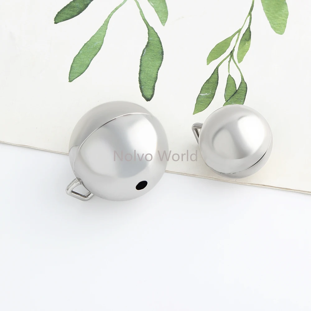 4/10/20PCS 30-40-49mm Silver Metal Decorative Bell Balls For Pendants Hanging Christmas Ornaments Bags Handbag Purse Accessories