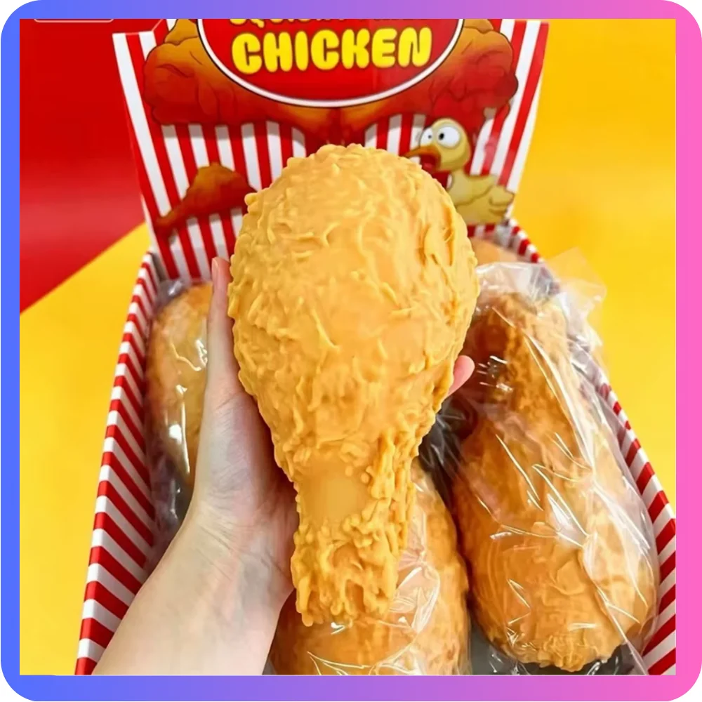 Realistic Food Fried Chicken Drumstick Squishy Toy Squeeze Fidget Toy Stress Relief Slow Squeeze Toy Stress Relief Ball