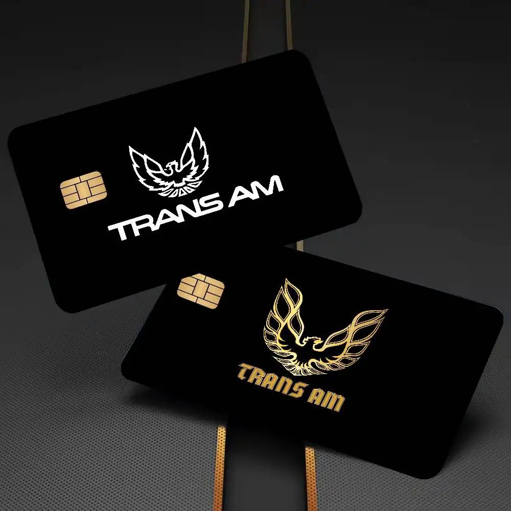 P-Pontiac F-Firebird logo Trans-Am Anime Young Creidt Card Debit Card Sticker Film Case Front Tape for Small Big Chip No Chip