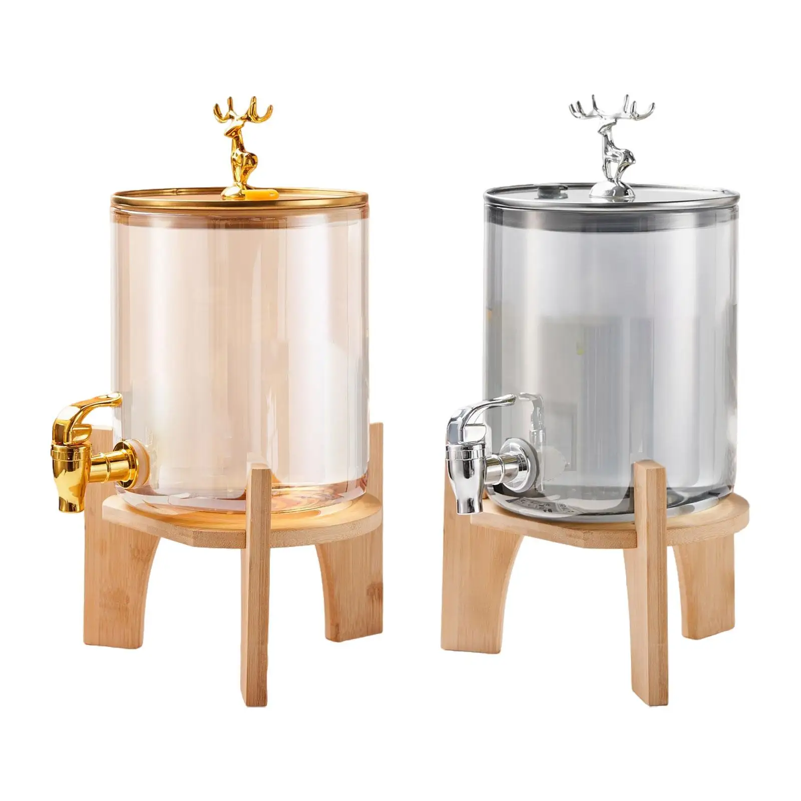 

Современный стеклянный чайник, диспенсер для напитков с подставкой, кувшин для сока большой емкости для всех случаев и использования на открытом воздухе