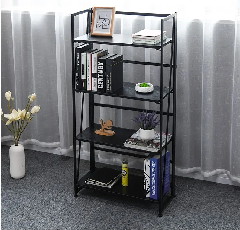 Simple Light Weight Folding Industry Corner Wooden Modern Bookcase Bookshelfpromote sales