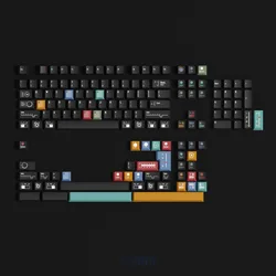 TUTKEYS Ag1921 Keycap Set 146key PBT Custom Black Braun Style Keyboard Cap Cherry Profile Gaming Key Cap for Mechanical Keyboard