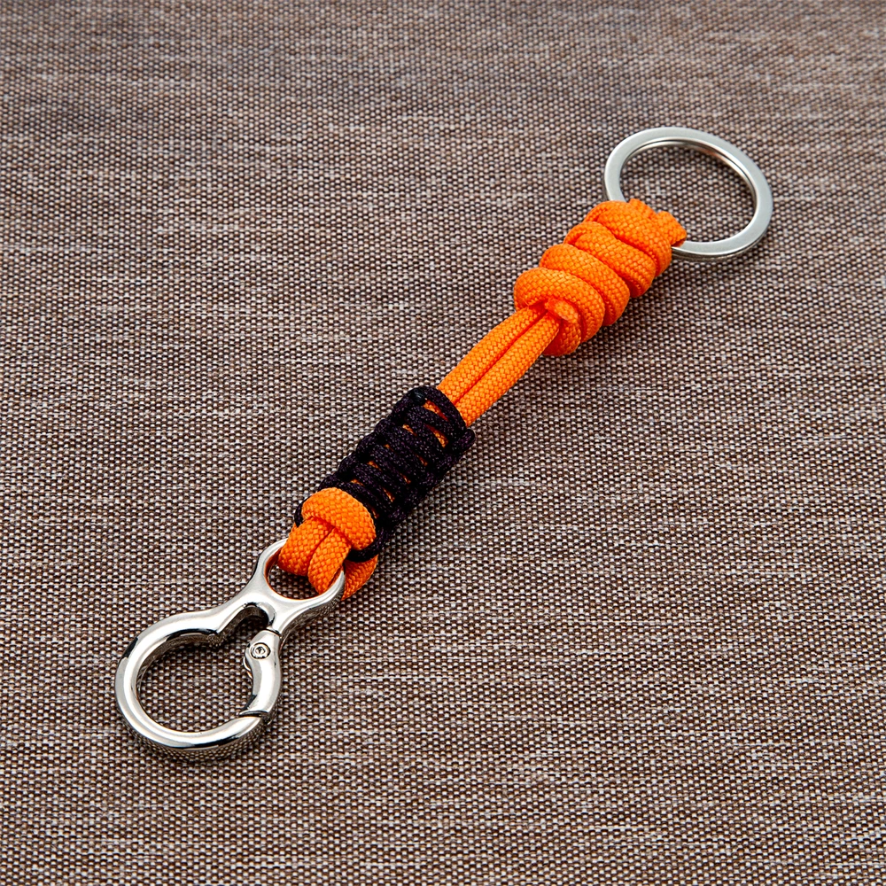 Handmade Paracord Keychain with Spring Snap Hook