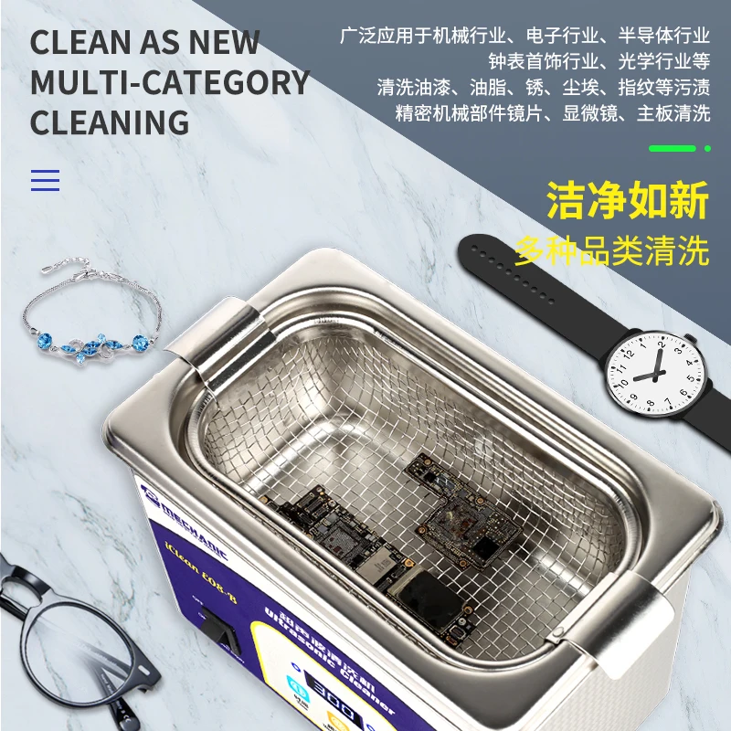 Mechanic Digital Heating Ultrasonic Cleaner Stainless Steel Ultrasound Cleaning Machine For motherboards electronic components