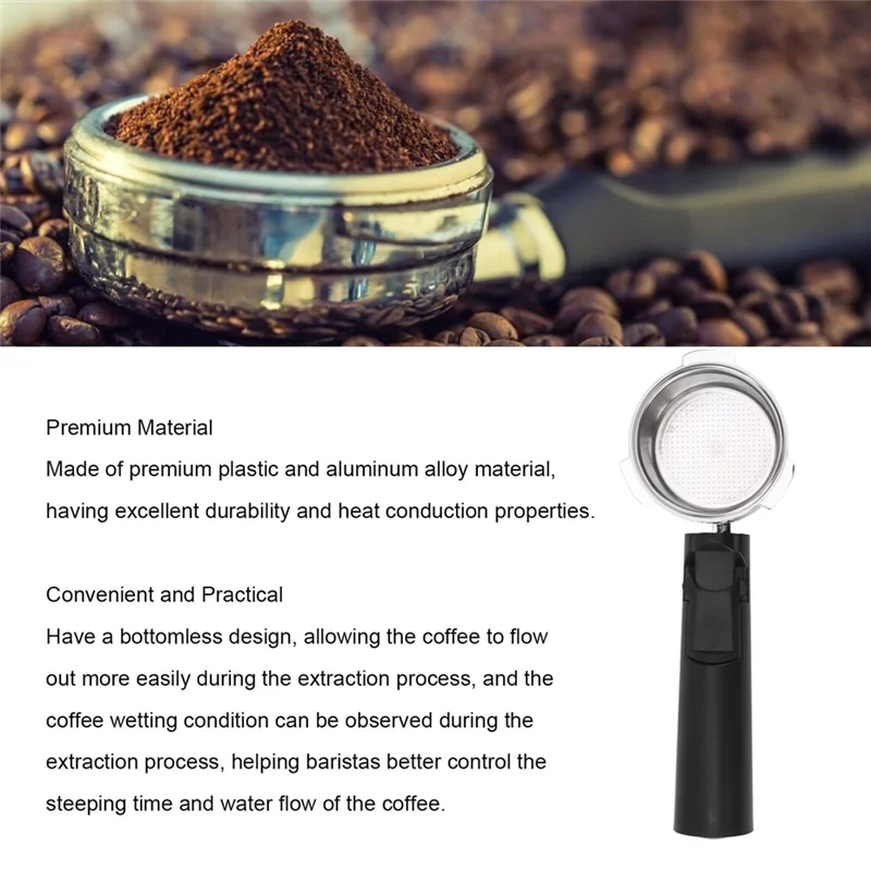 AF93-فلتر القهوة المصنوع من سبائك الألومنيوم، فلتر القهوة بدون قاع مقاس 51 مم لآلات القهوة المختلفة