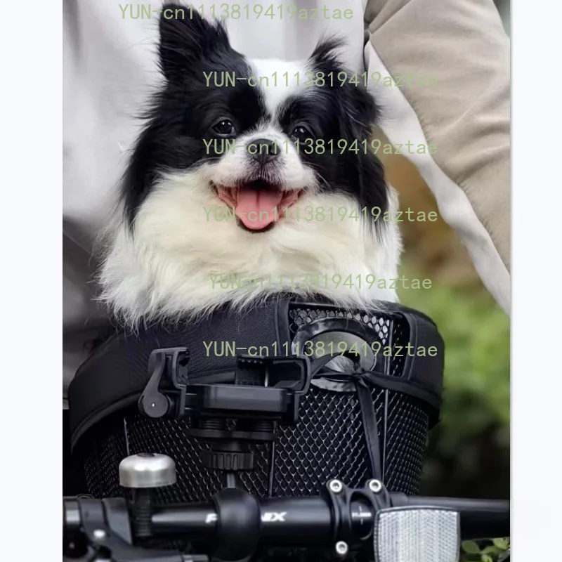 Portable Bike Dog Carrier Basket Detachable Pet Safety Seat Holder Breathable Bicycle Pet Carrier Outdoor Cycling Travel Pet