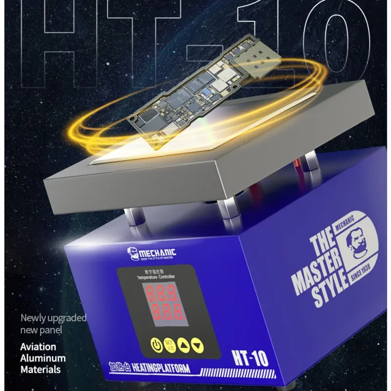 MECHANIC HT-10 Reparación de teléfonos móviles, calentamiento inteligente de temperatura constante para eliminación de pegamento, reparación de placa base