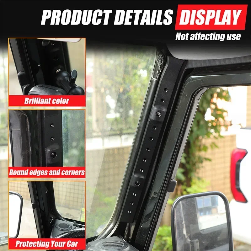 

For Land Rover Defender 110 2004-2018 Aluminum Alloy Car Interior A-pillar Expansion Base Decorative Strip Car Accessories