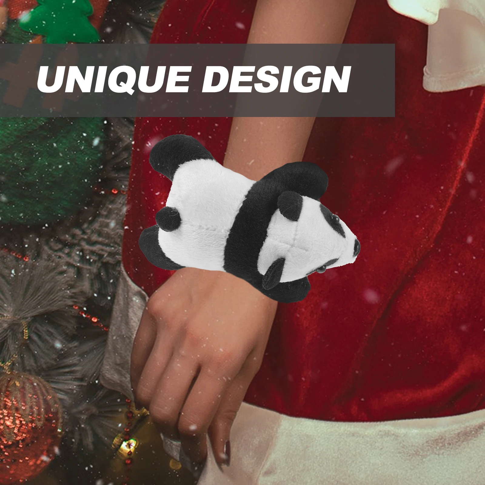 Bracciale Panda Cartoon Braccialetti schiaffo per animali Giocattolo sfuso a scatto per bambini Panno carino per gli amanti delle ragazze