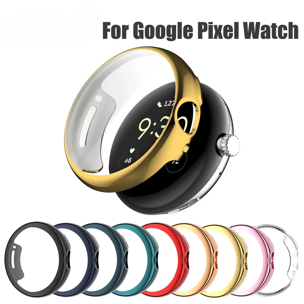 Full Soft Clear TPU Glass+Cover For Google Pixel Watch Band Protective Case Screen Protector For Pixel Watch 2022 Accessories