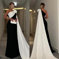 Customized Classic Jersey Pleat Mermaid One-shoulder Midi Dresses Evening Dresses Exquisite Modern Style Pastrol Unisex Chinese