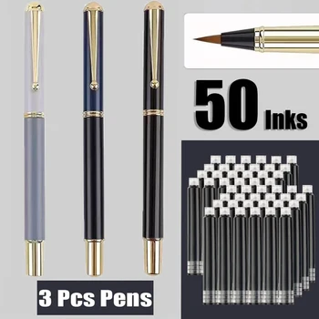 Type de stylo plume pinceaux de calligraphie fournitures de bureau en métal petit pinceau d'écriture régulier papeterie pour l'écriture stylo de calligraphie