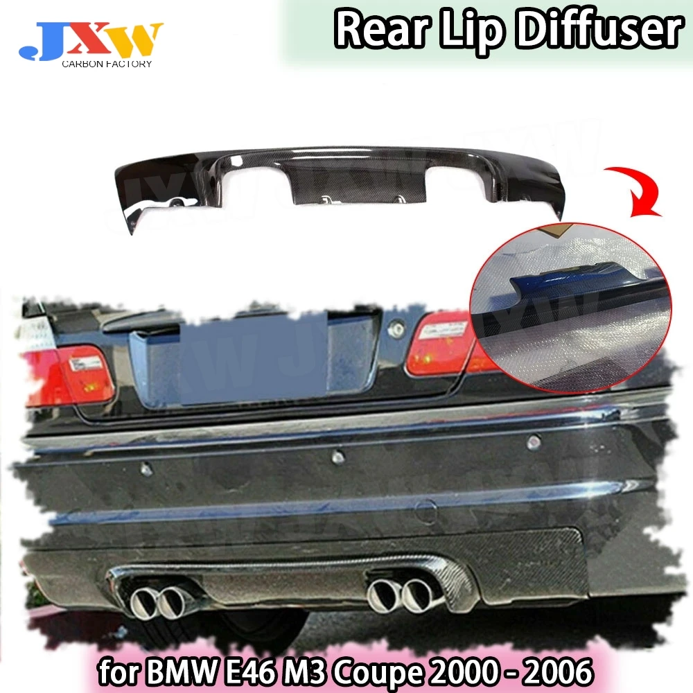 

Carbon Fiber for BMW E46 M3 Coupe 2000 - 2006 Car Rear Bumper Lip Diffuser Spoiler FRP Rear Bumper Protection Guard Body Kits