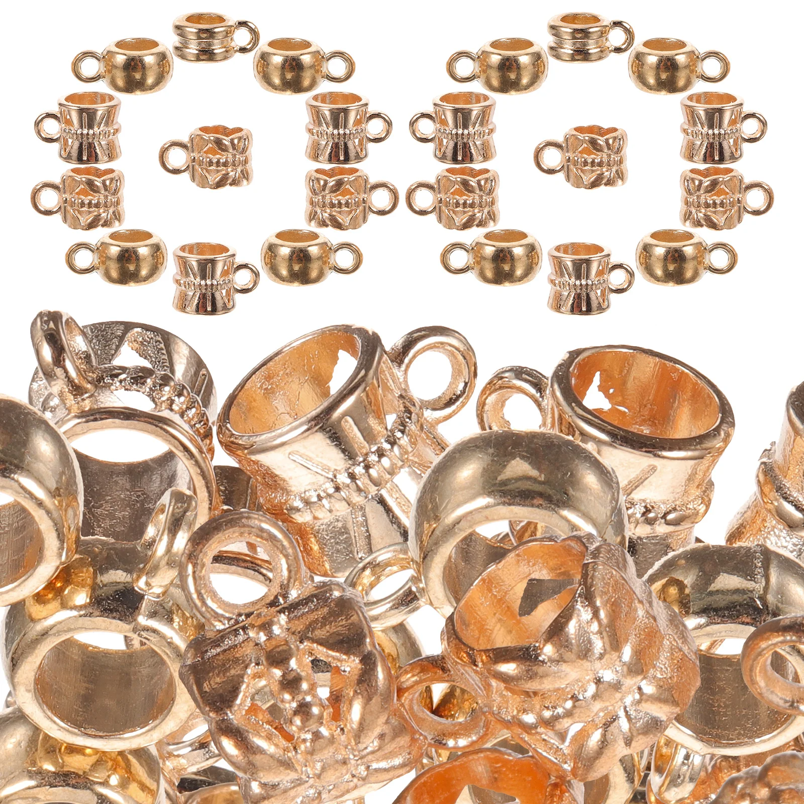 

80 Pcs Metal Charms Jewelry Making Accessories Cute Alloy Beading Headwear Necklaces DIY Crafts Lightweight Practical Bracelet