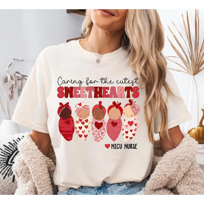 

Футболка Valentine NICU Nurse Coquette SweaT для новорожденных ICU Cute