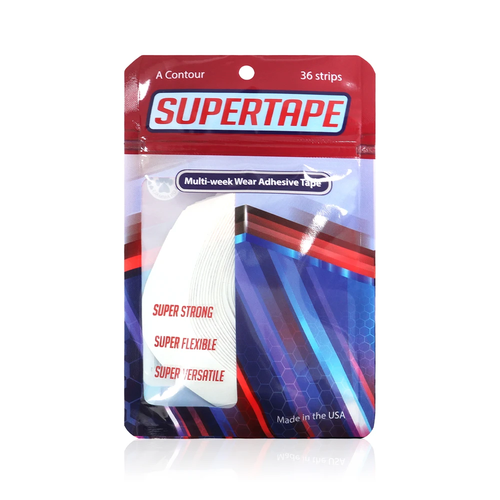 

Super Tape A & C 36 Strips Double-Sided Adhesive Tape Waterproof Strong Hair System Tape for Toupee Wig
