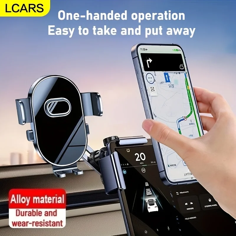 

Lcars-New Screen Clip Car Phone Holder, Suitable for Tesla and Other New Energy Vehicles, Mobile Phone Navigation Support