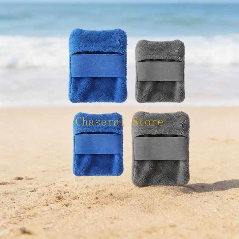 E7CE 4pcs Beach Sand Removal Mittens For Surfing Volleyball Soft Microfiber Gloves Quick Drying Easy To Carry