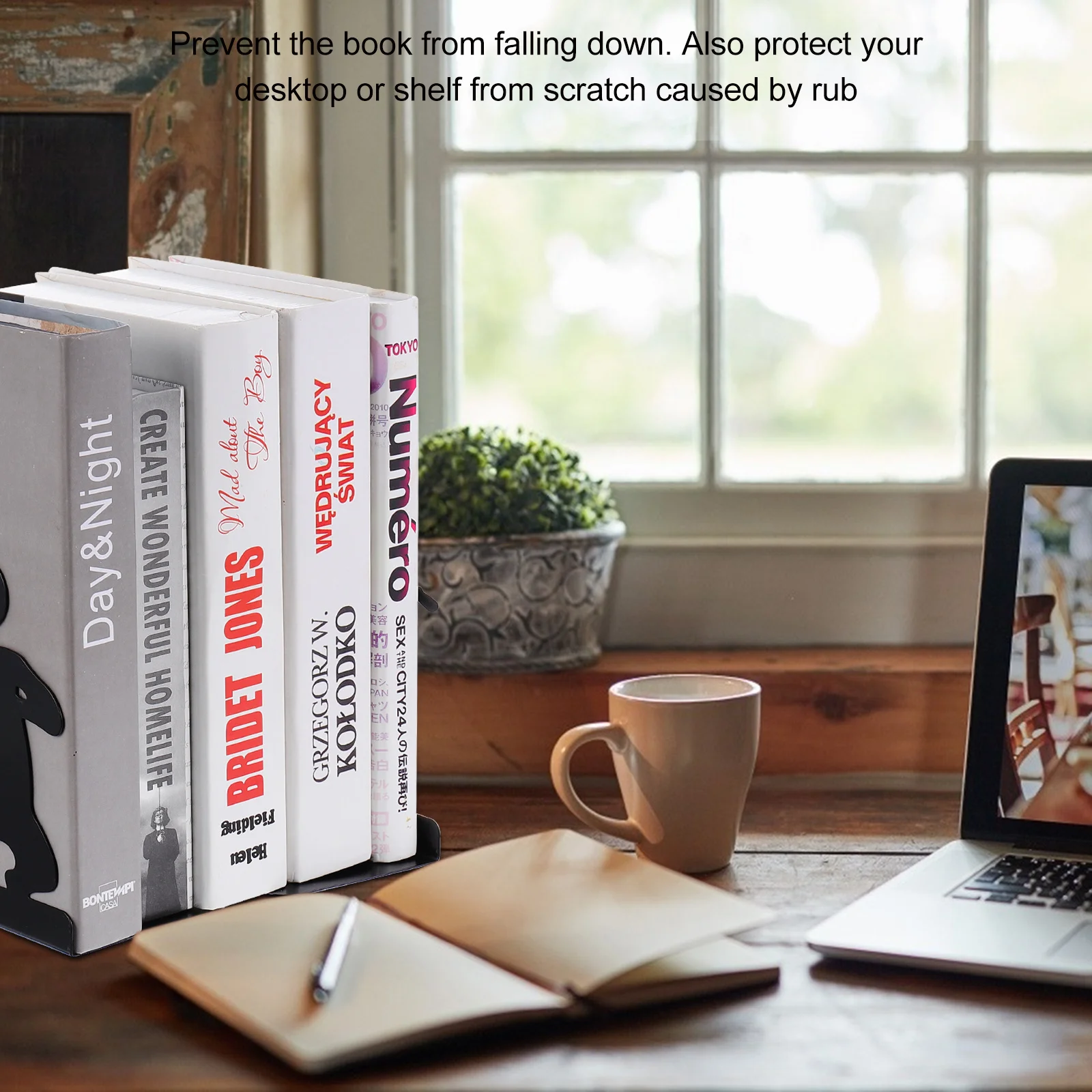

1 Pair Cat-Shaped Bookends Creative Iron Book Stoppers For Home Office Decorative Book Supports Organizers For Shelves Bookends