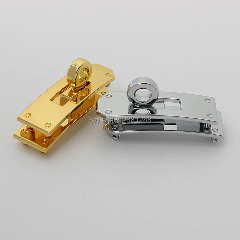 New Rectangle Eyelets Hanger Metal Lock for Bag Hardware Wholesale Fashion a Set of Locks Fitting Woman Handbag Bag Accessories
