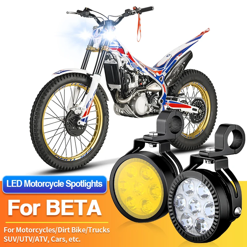 1 Set LED Universal Motorcycles Headlight Dual Color Fog Light UTV ATV Car for BETA EVO 80 300 Factory/EVO 125 250 300 4 Stroke
