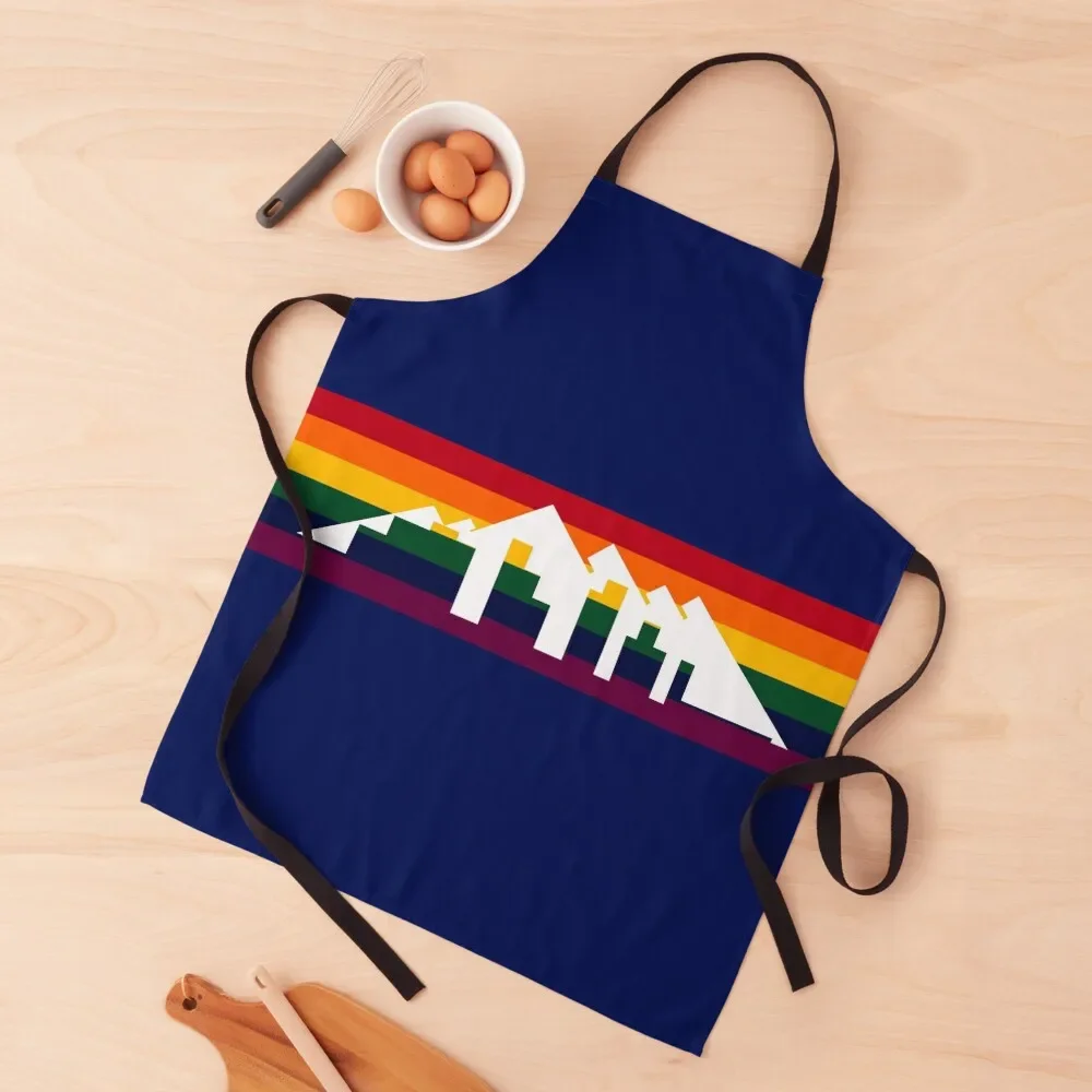 

Denver Basketball City Background Design Apron For Nail Stylist Kitchenware Kitchen For Man Apron