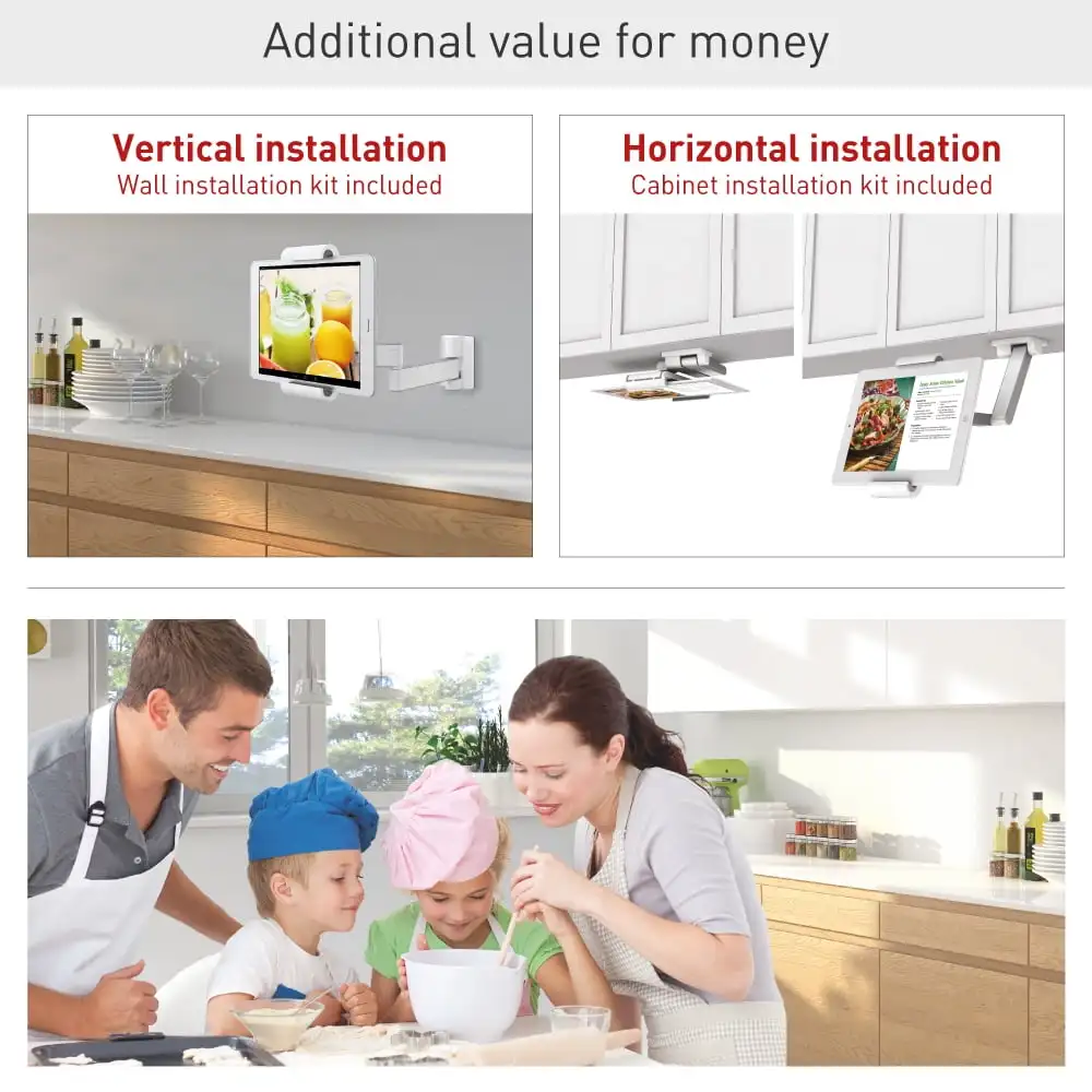 Barkan Tablet Mount Holder for 7 - 12 inch Devices, Full Motion Articulating