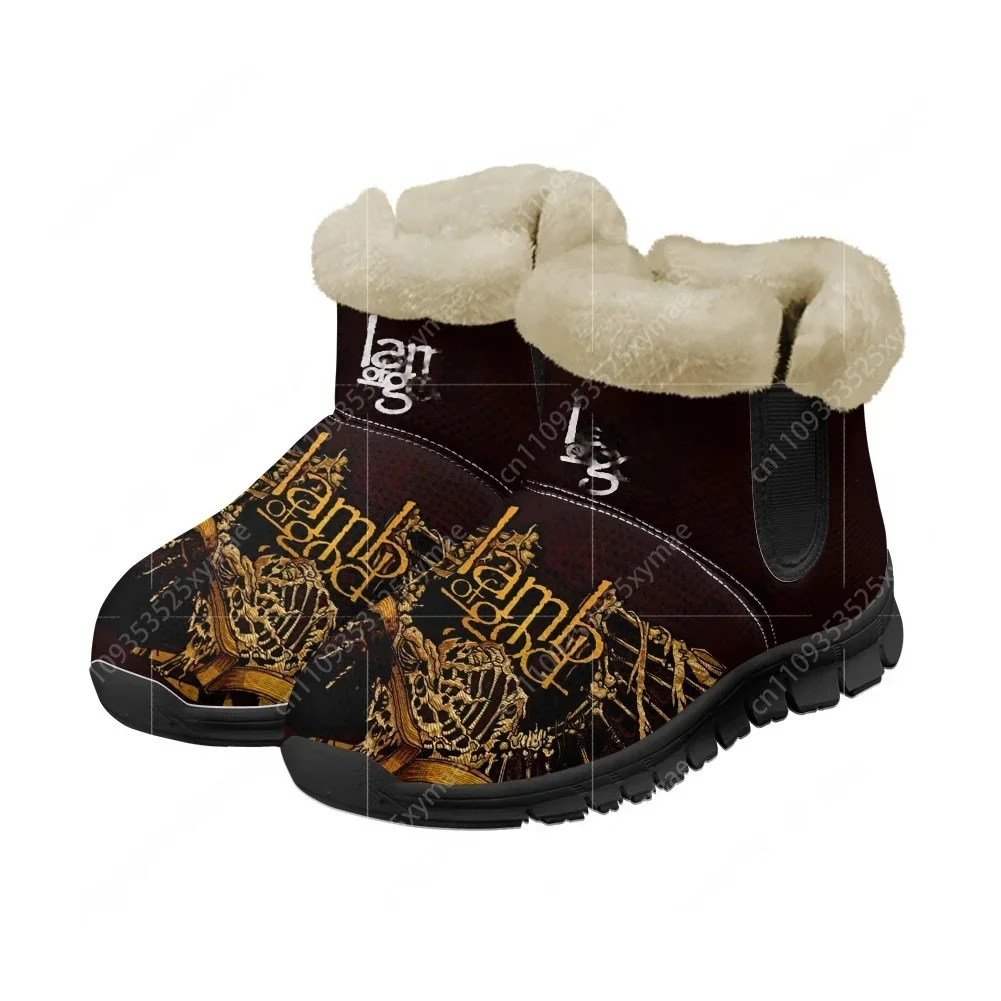 Lamb of God Heavy Mental Band Snow Boots Mens Womens Teenager Shoes Keep Warm Casual Lightweight Shoes Winter warm Sneakers