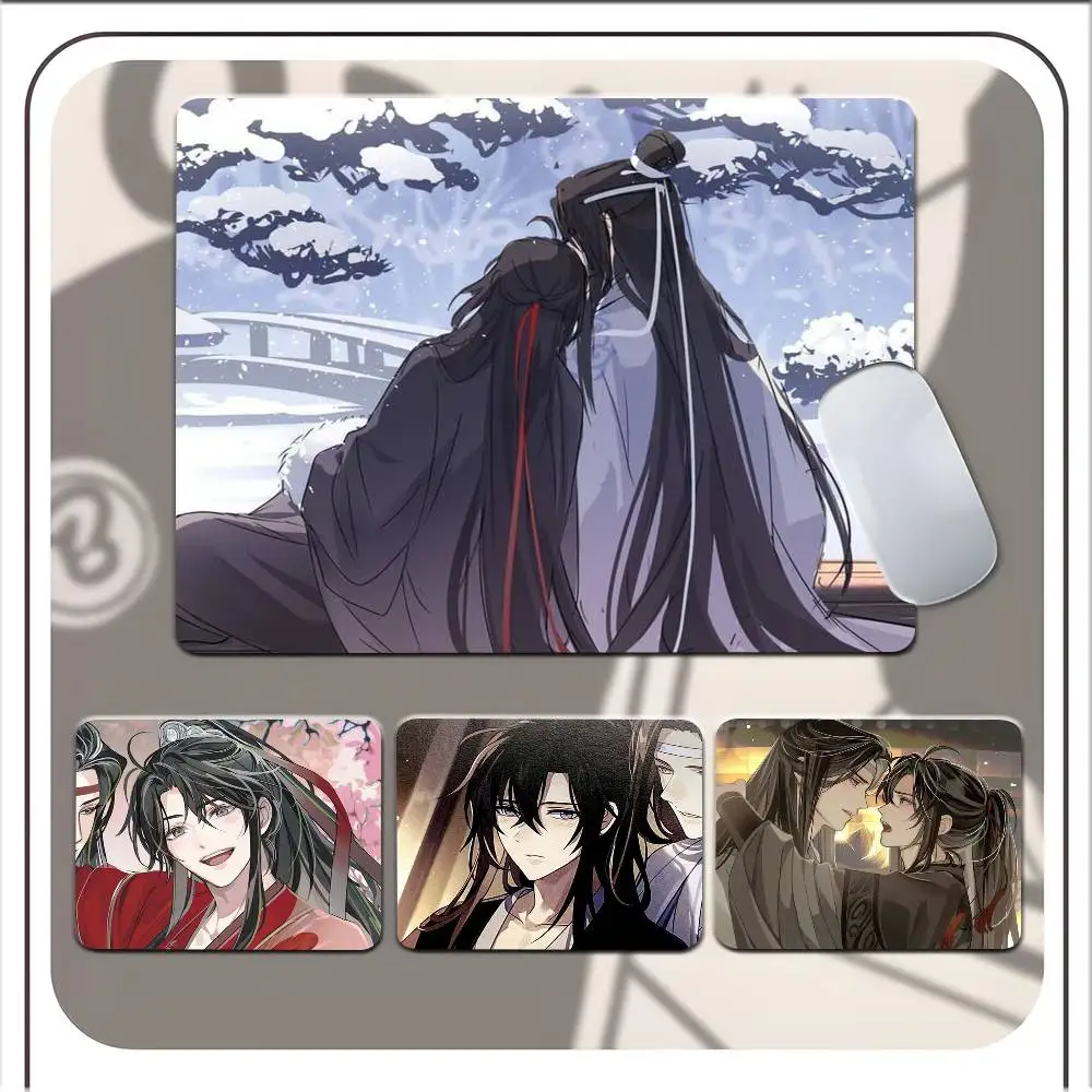 Mo Dao Zu Shi Cute Anime Mousepad Small LockEdge Mouse Pad For Gamers Computer Desk Pad Rectangular Anti-slip Rubber