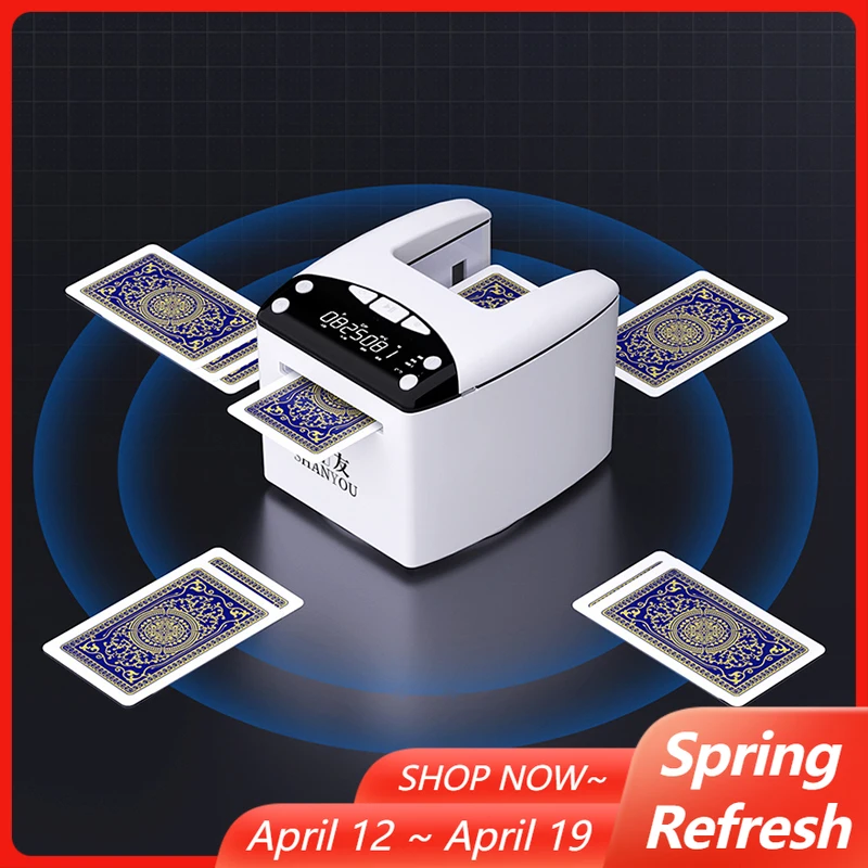 4000mah-rechargeable-automatic-card-dealer-machine-playing-card-dispenser-party-games-poker-device-speed-and-distance-adjustable