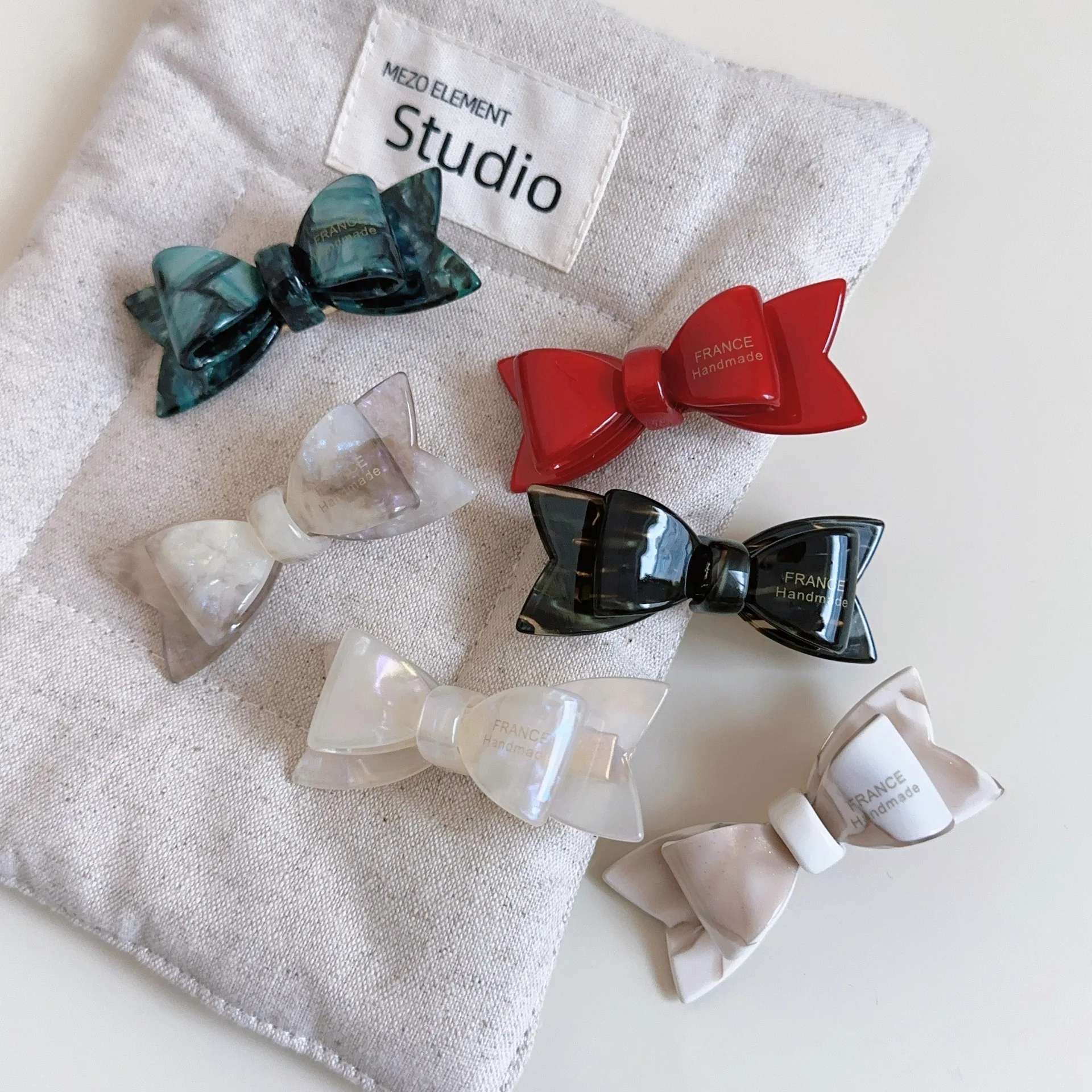Fashion Cute 6.2cm Acetic Acid Duck Beak Clip Sweet Bow Side Shredded Bangs Clip Exquisite New Hair Clip Hair Accessories