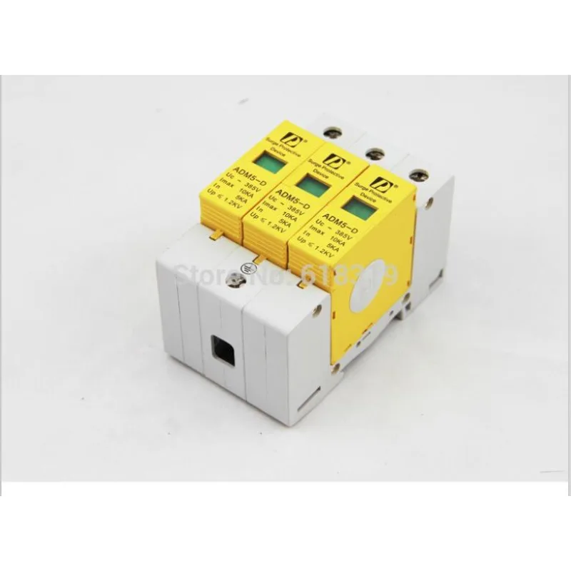 

Din Rail 35mm 3P 5KA 10KA 385V AC Household Low-voltage Anti-lightning SPD Surge Protection Device