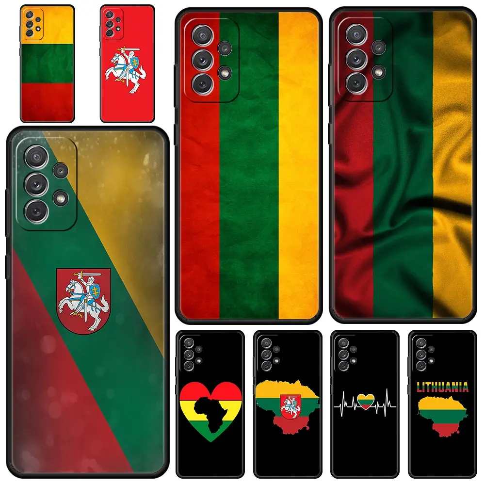 Phone Case For Samsung Galaxy A15 A13 A51 A71 A41 A31 A21S A03S A05 A12 A32 A52 A23 A25 A33 A53 5G Cover Flag of Lithuania flag