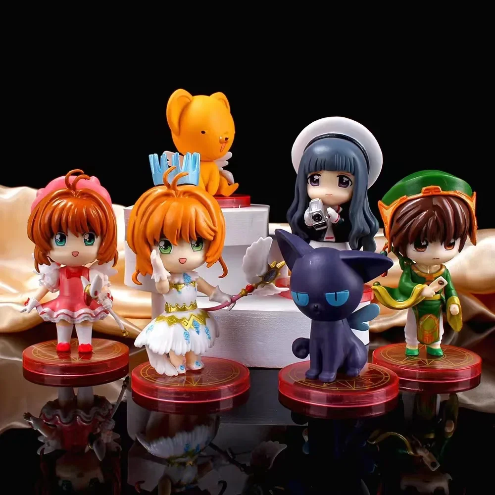 6pcs Anime Peripheral Products Li Syaoran DaidoujiTomoyo Action Figures Hobby Collectibles Kawaii Model Table Decoration Gifts