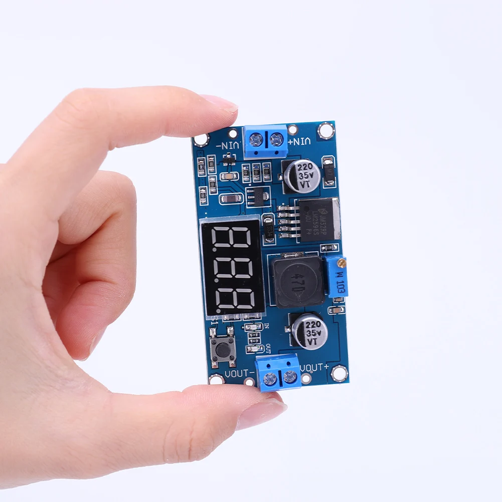 LM2596 可変電圧レギュレータ、ディスプレイ付き電源モジュール、入力 25V-40V、出力 1.25V-37V、高効率電圧変換トランス