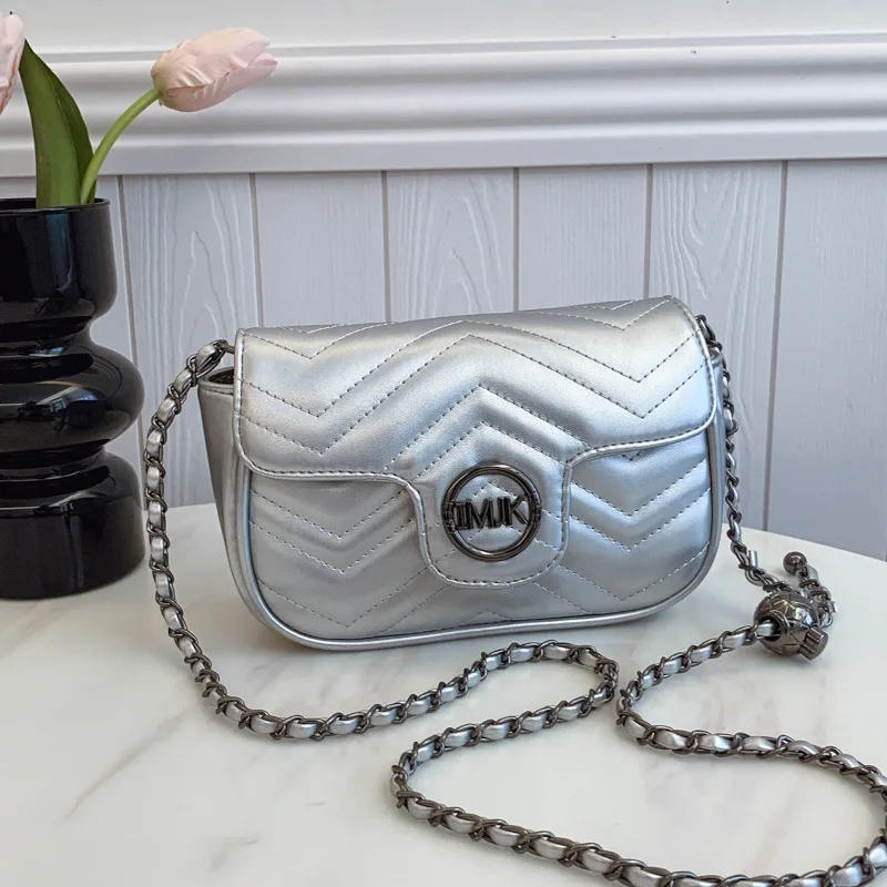 

Сплошной цвет, роскошная женская сумка, дизайнерская новая универсальная вышитая квадратная сумка через плечо, легкая роскошная нежная цепочка через плечо