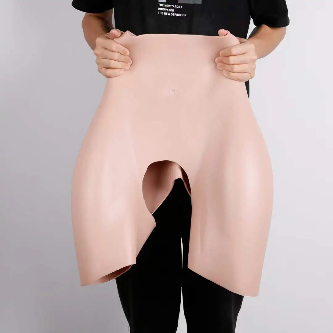 Bragas suaves de silicona para glúteos, pantalones sexys con forma de pecho, grandes y falsos, 100%