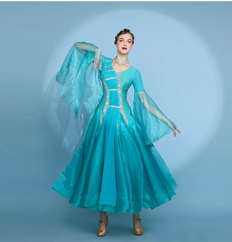 

Ballroom Waltz Dance Dresses New Advanced Customization Tango Flamenco Skirt Women Modren Ballroom Competition Dance Dress