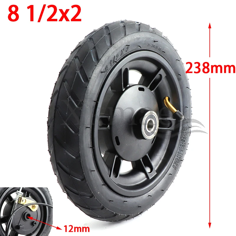 8 1/2x2 Drum Brake Wheel 8.5-inch Inner Tube Camera Outer Tyre Drum Brake Hub Accessories for Xiaomi Mijia M365 Electric Scooter