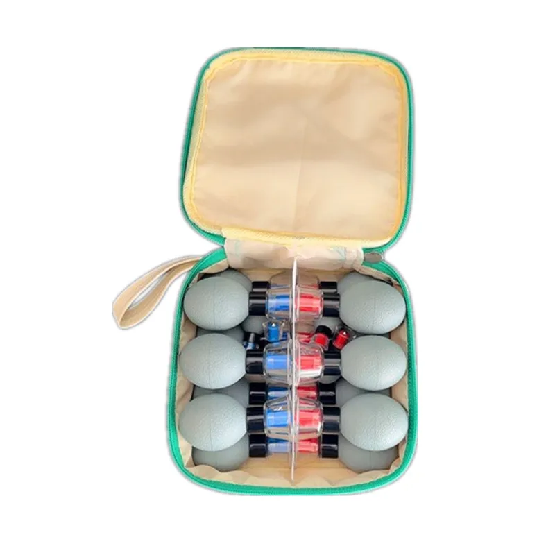 Obrázek 3: 18pcs sání kelímky TCM magnetem akupresura vacuum baňkování sada terapie celý tělo sval bolest reliéf masáž plechovek