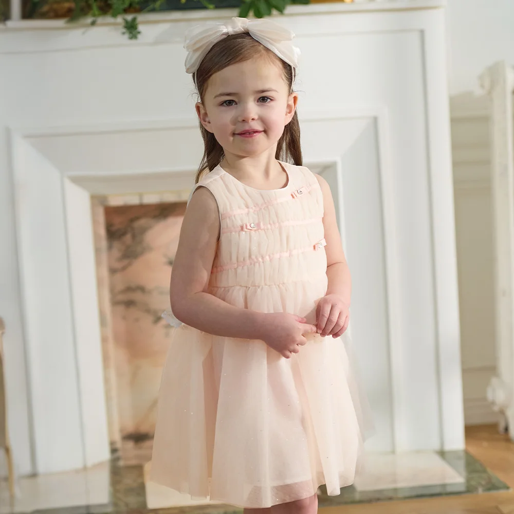 Dave Bella Girls Princess Dresses Children Clothing Baby Summer Mesh Dress Sleeveless Elegant Cool Party Charm Fashion DB2262180
