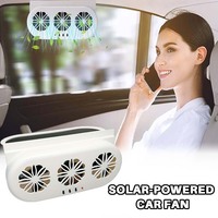 Solar Powere Car Exhaust Fan Eliminates Odors Smoke and Air Pollution Dual Powered Auto Ventilation Cooler Keep Car Interior Coo
