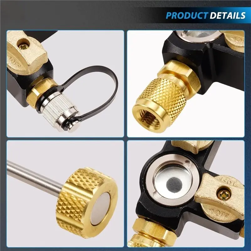 ABRU-1/4″ Valve Core Removal Tool VC2G Dual Valve With Sight Glass HVAC Tools