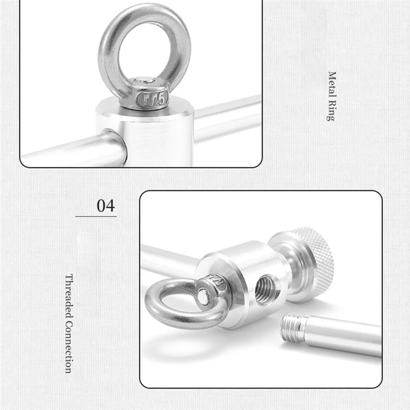 

ELOS-Outdoor Aluminum Alloy Tripod Hanger Storage Rack Portable Crossbar Set Retractable Hanging Pot Bracket