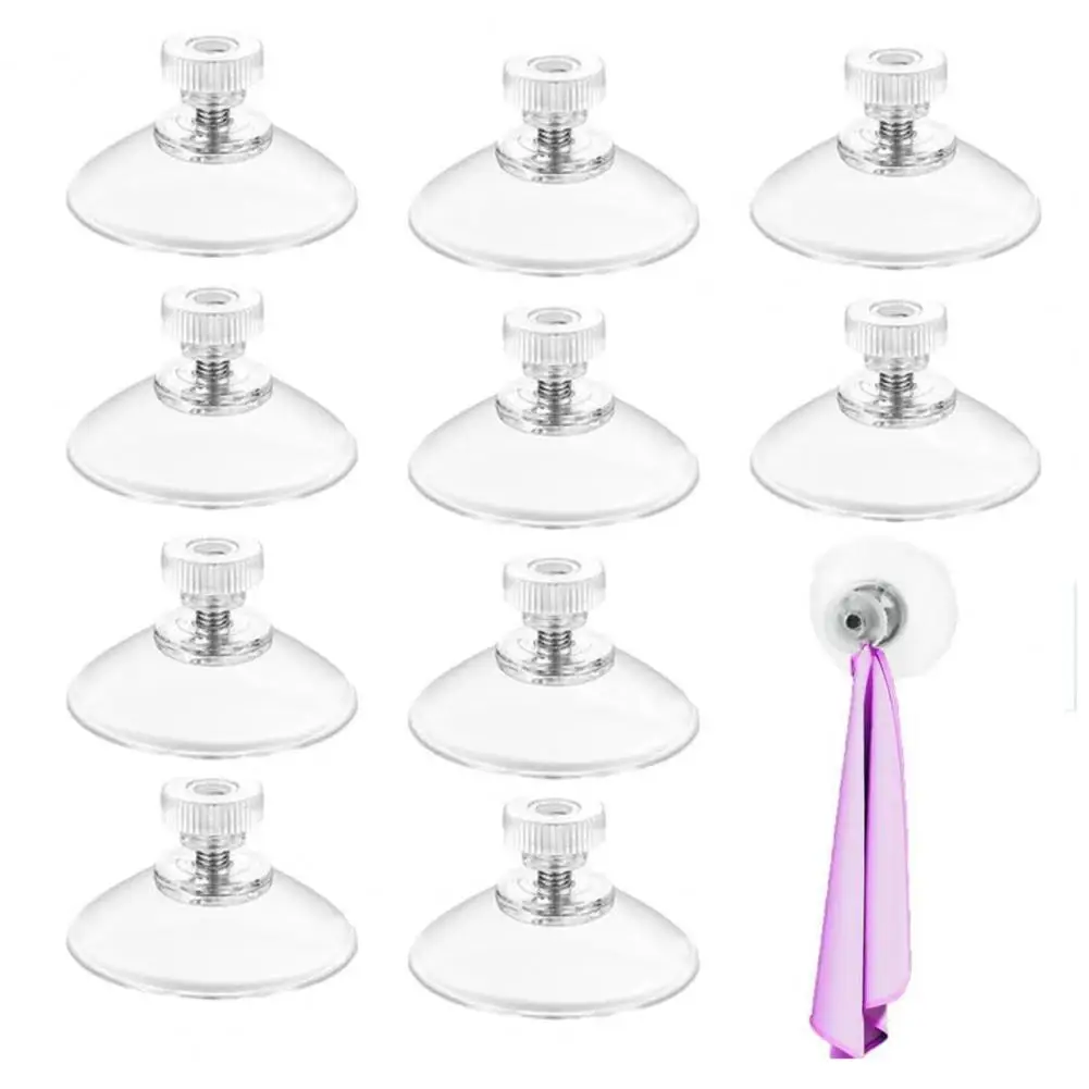Heavy-duty Suction Cup 10pcs 40mm Stainless Steel Thread Suction Cup Set with Reusable Pvc Sucker Pad Extra Strong for Various